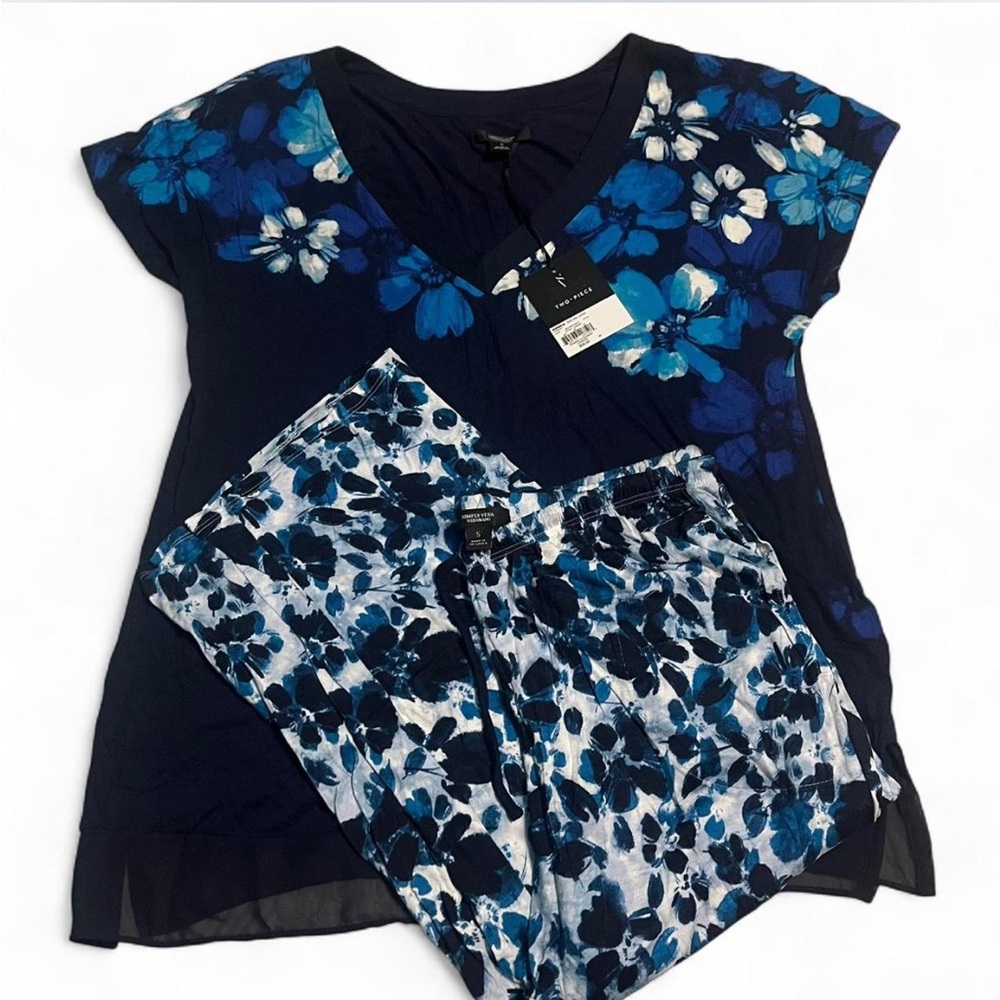 Vera Wang floral pajama set